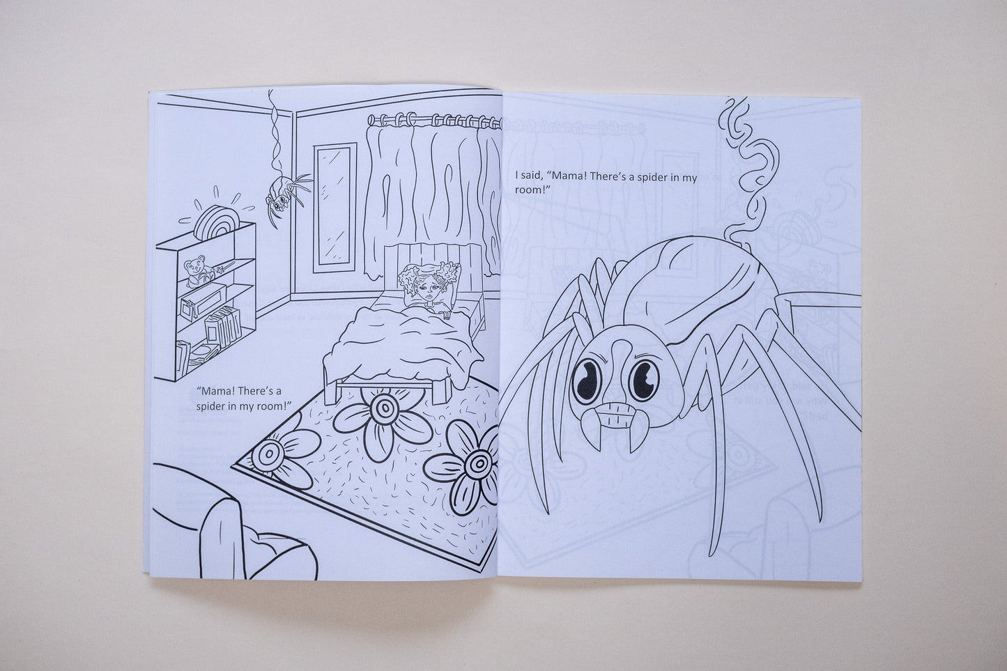 COLORING BOOK - MAMA! THERE'S A SPIDER IN MY ROOM (This item can still be purchased through Amazon. Click image for link).